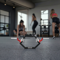 Crossmax CF058 Barre hexagonale en acier robuste pour soulever des poids morts, poids libres avec une capacité de 250 kg/550 lb pour la musculation des bras et des épaules