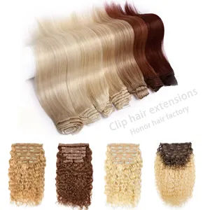 Wholesale Cuticle Aligned Virgin Natural Curly Clip in Hair Extension Human 100% Remy Hair Extension Clip Hair Vendors