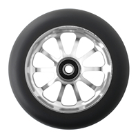 Trottinette Pro Stunt Gratuite d'Usine, Échantillon Gratuit, Roues 110mm, Roulement ABEC-9, Noyau en Aluminium, PU à Rebond Élevé, Noir Néon