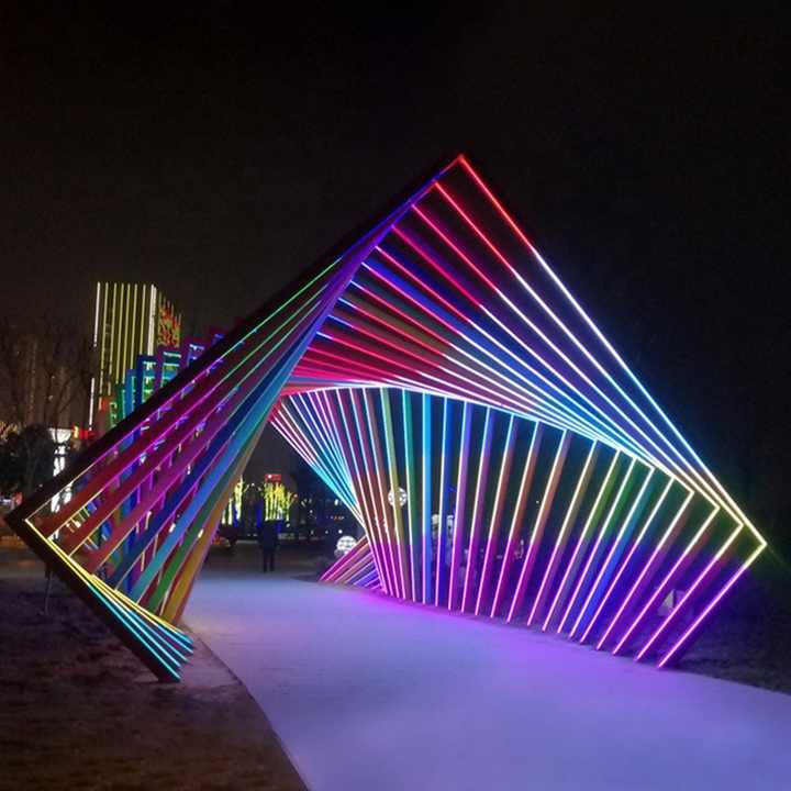 Time Tunnel LED Lights - DMX Pixel Neon Building Solutions