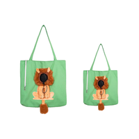 Sacs à bandoulière en toile de coton de style classique pour chat et chien, grande capacité 12 oz, avec bouton-pression pour petits animaux, pour les sorties