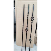 Balustre d'escalier en fer forgé moderne à double panier à torsion simple, durable, idéal pour les villas