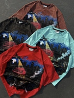 T-shirt décontracté surdimensionné pour homme en coton vintage lavé avec détails rivetés, séchage rapide et imprimé graffiti urbain pour le streetwear