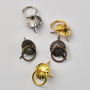 Cincin laci perunggu anular gaya Eropa, cincin tarik satu lubang, pegangan pintu kabinet, aksesori bagasi - Product Image 3