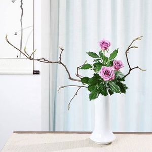 Ceramic <strong>Vase</strong> Ohararyu Ikebana Style Kenzan <strong>Flower</strong> Arrangement Utensils Living Room Decorations Cylinder Tall <strong>Vase</strong> - Product Image 3