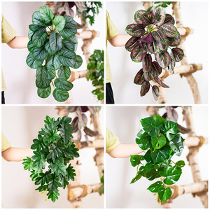 Bouquet de feuilles de Monstera artificielles Dream Castle, plante décorative d'intérieur en PVC/PU - Product Image 1
