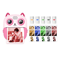 Cámara Instantánea para Niños (Nueva): Impresión Instantánea de Fotos, Cámaras Duales Delantera/Trasera, Pantalla HD de 2.36 Pulgadas, Mini Portátil, Logotipo Personalizable