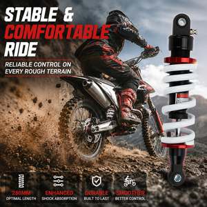 Amortisseur arrière 280 mm à cellules d'air pour suspension arrière de moto BSE <span class=keywords><strong>Kayo</strong></span> CRF KLX YZF TTR Pit Bike Dirt Bike - Product Image 2