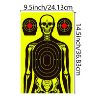Cible de tir tactique portable personnalisée 9,5*14,5' pour entraînement extérieur, motif éclaboussures jaunes, accessoire de chasse