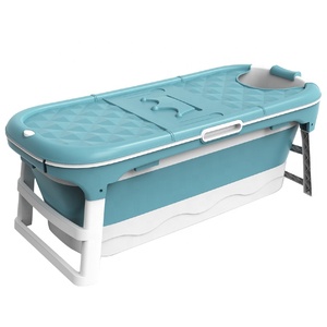 Vasca da Bagno Pieghevole di Lusso Autoportante 143CM con Coperchio, Portatile <span class=keywords><strong>per</strong></span> Adulti, in Plastica - Product Image 1