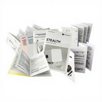 Brochure pliée en trois parties avec reliure à la selle, impression offset noir et blanc, manuel d'instructions, impression personnalisée