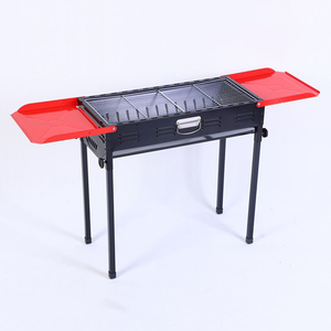 Barbecue au charbon de bois portable pour le camping en plein air, pique-nique en famille, grillades de brochettes avec souffleur d'air, poêle - Product Image 6