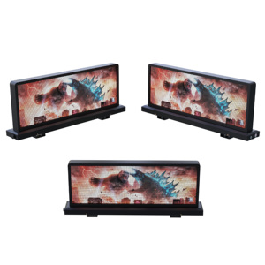 จอ LED ติดหลังคารถยนต์ P3 สองด้าน รองรับ 4G Wifi GPS สำหรับแท็กซี่ ป้ายโฆษณากลางแจ้งกันน้ำ จอแสดงผล LED บนหลังคารถแท็กซี่ - Product Image 1