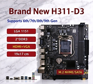 לוח אם חדש מקורי של אינטל H310 H311 M-ATX דור 6/7/8/9 של אינטל I7/I5/I3 LGA1151 SATA NVME M.2 זיכרון DDR3 דו-ערוצי למחשב שולחני - Product Image 2