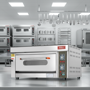 Horno Comercial de Gas de <span class=keywords><strong>1</strong></span> Nivel y 2 Bandejas de Acero Inoxidable para Uso en Panadería - Product Image 1