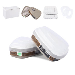 Masker <span class=keywords><strong>Gas</strong></span> silikon wajah penuh yang dapat digunakan kembali Respirator Kimia merokok - Product Image 5