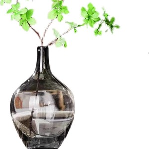 Vaso alto per <span class=keywords><strong>centrotavola</strong></span> da soggiorno ufficio cucina, grande e <span class=keywords><strong>moderno</strong></span> a cilindro trasparente, - Product Image 5