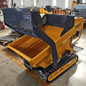 Бесплатная Доставка! Гидравлический 500 кг грузоподъемности бензиновый двигатель с питанием от Барроу мини-гусеничный самосвал - Product Image 2