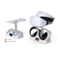Station de charge pour casque PS5 VR2 avec voyants lumineux, chargeur de manettes PSVR2, support de lunettes rétractable, en ABS