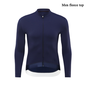 Unisex Festive Holiday Plain Cycling Jersey Season Inner Fleece Lining Long Sleeve Full Zip Quick Dry Top for Outdoor <b>Road</b> MTB - Product Image 6