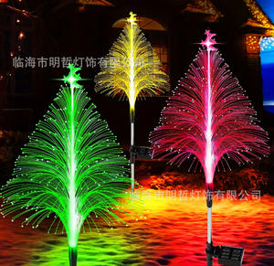 Cadena Solar Forma de Medusa 25cm Diámetro Colorido Fibra Óptica Jellyfire Lámpara Exterior Impermeable Paisaje Piso Insertar Lámpara - Product Image 6