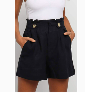 2024 Women's Casual High-Waisted <strong>Frilly</strong> Straight Leg <strong>Shorts</strong> New Solid Color Fashion <strong>Short</strong> Breathable Plus Size Women - Product Image 4