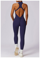 Nouveau produit en vente : Combinaison pour femmes et filles, sans manches, à dos évidé en U et lignes structurées courbées, style body ou combishort