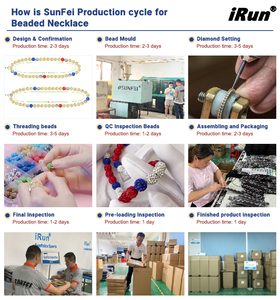 IRun personalizado Rhinestone Rosario cadena cuenta collar béisbol Disco bola cuenta collar 10mm Rhinestone cristal collar - Product Image 6