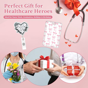 Fun Goose Nurse Badge Scroll with Retractable <b>Clip</b>, Cute Strawberry Medical Badge Set, Teacher and Nurse Gift - Product Image 4