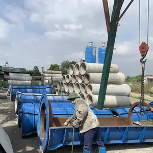 Tuyau de vidange en béton préfabriqué renforcé par filature horizontale centrifuge faisant la machine