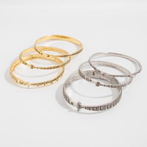 Juego de 6 Pulseras Apilables de Metal con Diseño de Peces Vintage para Mujer, Brazaletes Retro para Uso Diario, Accesorios de Joyería, Regalos - Product Image 5
