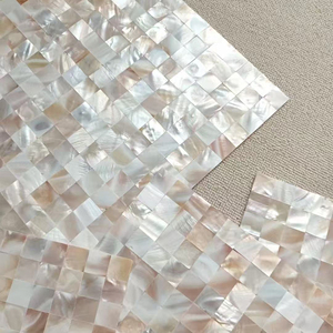 Carreaux muraux en mosaïque de nacre autocollants, forme carrée, épaisseur 2 mm, décoration moderne pour salle de bain, hôtel, usage intérieur - Product Image 5