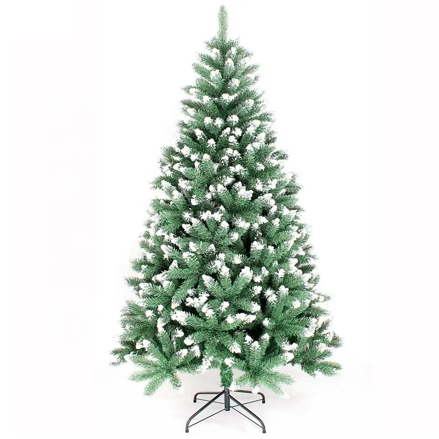 Hot Selling white snowflake effect PVC leaves Christmas tree ordinary artificial tree for home / party