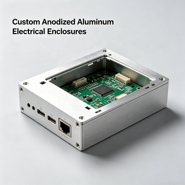 Custom Anodized Aluminum Electrical Enclosures - IP65 Waterproof, CNC Machined, for PCB & Electronic Components