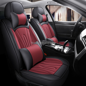 <span class=keywords><strong>Coprisedili</strong></span> Auto in Pelle Rossa Universali per 5 Posti, Adatti a <span class=keywords><strong>BMW</strong></span> Serie 3, Serie 5, <span class=keywords><strong>X1</strong></span>, X3, X5, Stile Sportivo, Set Completo, Morbidi al Tatto e Confortevoli - Product Image 2