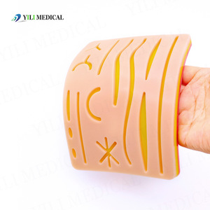 Matériel pédagogique pour examen médical : modèle médical standard, coussinet de peau en silicone pour la pratique des sutures et la simulation de plaies - Product Image 2