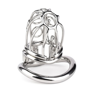 Jaula de Castidad Metálica de Acero Inoxidable para Pene, para Hombres, Bondage BDSM, con Cuatro Anillos para Pene - Product Image 2