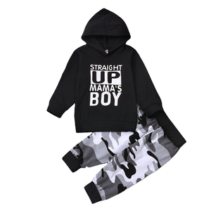 Wholesale Children Clothing for Boys and Girls Custom Casual Canvas Polyester/Cotton Kids Hoodie and Sweatpants Tracksuit Sets - Product Image 1
