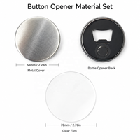 Décapsuleur promotionnel écologique de 2,25 pouces (58 mm) avec aimant pour machine à badges DIY