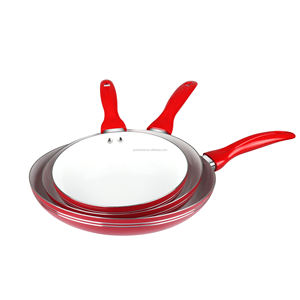 Pococina 20cm-30cm Juego de sartenes de cocina de cerámica y metal con espátula de plástico para uso doméstico y comercial de alimentos - Product Image 2