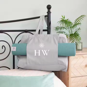 ถุงผ้าใส่โยคะขนาดใหญ่แบบมีโลโก้และชื่อเสื่อโยคะแบบออแกนิก - Product Image 3