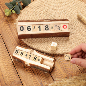 Calendrier en bois Mystique Arts, affichage de la date, décoration de bureau, cadeau pour la maison ou le bureau - Product Image 2