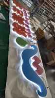Enseigne LED 3D personnalisée rétroéclairée avec transformateur, cadre en acier inoxydable, télécommande, multicolore, pour immeubles de bureaux, bars à domicile, mariages