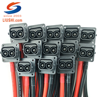 Adaptor Baterai Sepeda Motor Listrik Liushi 2+9 Konektor Pria/Wanita 120A Inti Tembaga Selubung Silikon Kabel Nilon