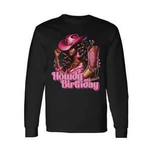 Camiseta de manga larga con estampado de vaquera negra, estilo western, rodeo, melanina, para cumpleaños, marca Howdy - Product Image 2