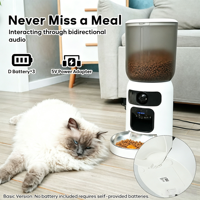 Distributeur intelligent de nourriture pour animaux à double objectif avec laser, distributeur automatique de nourriture pour chats et chiens 6L avec caméra 2K et alimentation programmée via application, pour aliments lyophilisés, double alimentation de secours