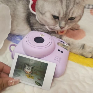 Appareil photo instantané Fujifilm Instax Mini 12 avec flash LED intégré, capteur CMOS 20MP, emplacement pour carte MicroSD, grand angle, en forme de bouton, fabriqué au Japon - Product Image 1