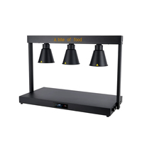 Station de découpe de buffet noire de haute qualité avec lumière chauffante, station de découpe et lampe, chauffe-plats pour hôtels et restaurants
