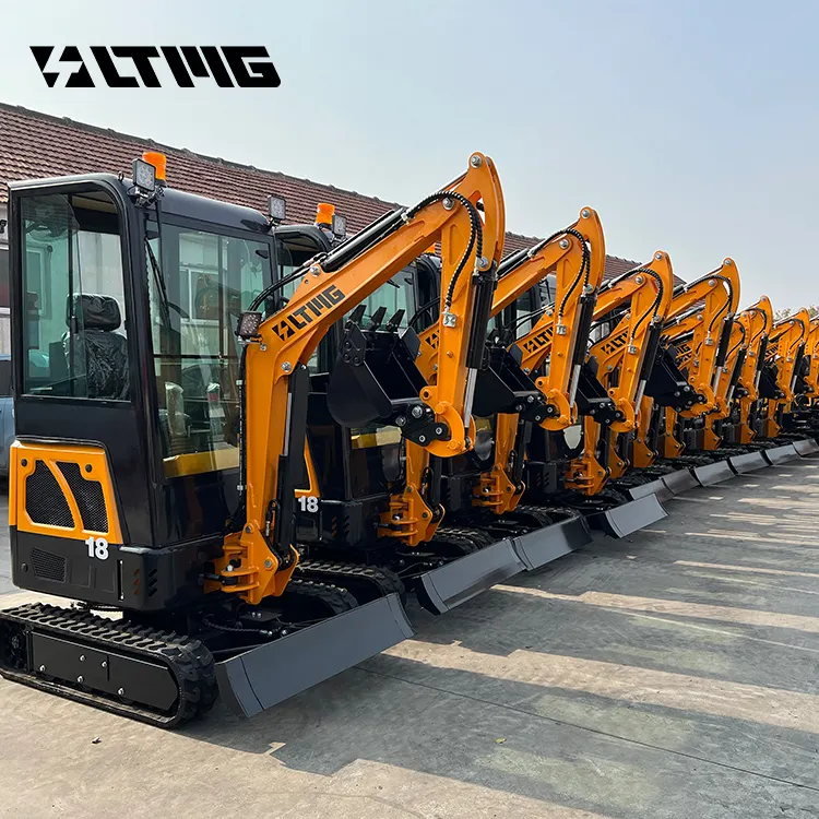 Excavadora hidráulica de entrega rápida LTMG, 1 tonelada, 1,5 toneladas, 1,6 toneladas, 2 toneladas, 2,5 T, mini excavadora de zanjas, excavadora Kubota a la venta