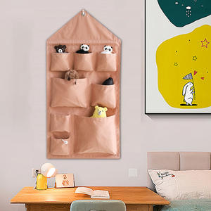 Sac de rangement mural pour enfants, à suspendre à la porte du dortoir, en toile épaisse, avec poches, pour chambre d'enfant - Product Image 2
